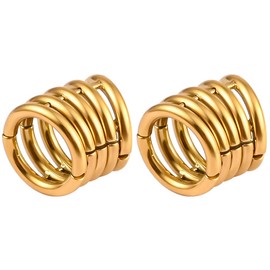 Vankula Ear Weights Flesh Tunnel Weights Hangers Rings Hoop Stainless Steel for Men Women Ear Piercing Stretched Jewellery 5 mm 6 mm 10 mm 12 mm, Stainless Steel