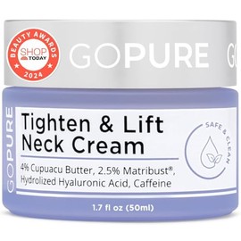 goPure-Crema reafirmante para el cuello: crema antienvejecimiento para el cuello que tensa y elimina las arrugas para lograr un tono de piel uniforme 