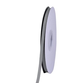 Ribest - Cinta de grogrén maciza de 0,63 cm por rollo para manualidades y accesorios para el pelo, caja de regalo, decoración de fiesta, flores de boda, Plateado, 1