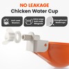 Eggluuz Chicken Waterer Cups, 6 Pack Automatic Chickens Water Cups