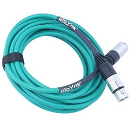 ploYnk Premium Male to Female 3 pin XLR Mic Cable Microphone Audio Cord - 25 FT long: Green