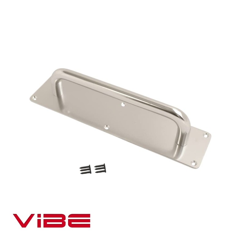VIBE 19mm Pull Handle on Plate Plain 300x19mm (375x75mm Plate)