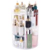 SuoXing 360 Rotating Makeup Organizer for Vanity,DIY Adjustable Height Cosmetic