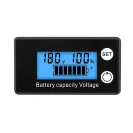 LCD Multifunction Monitor Display Digital Battery Capacity Voltage Meter Blue White Screen DC8V‑100V