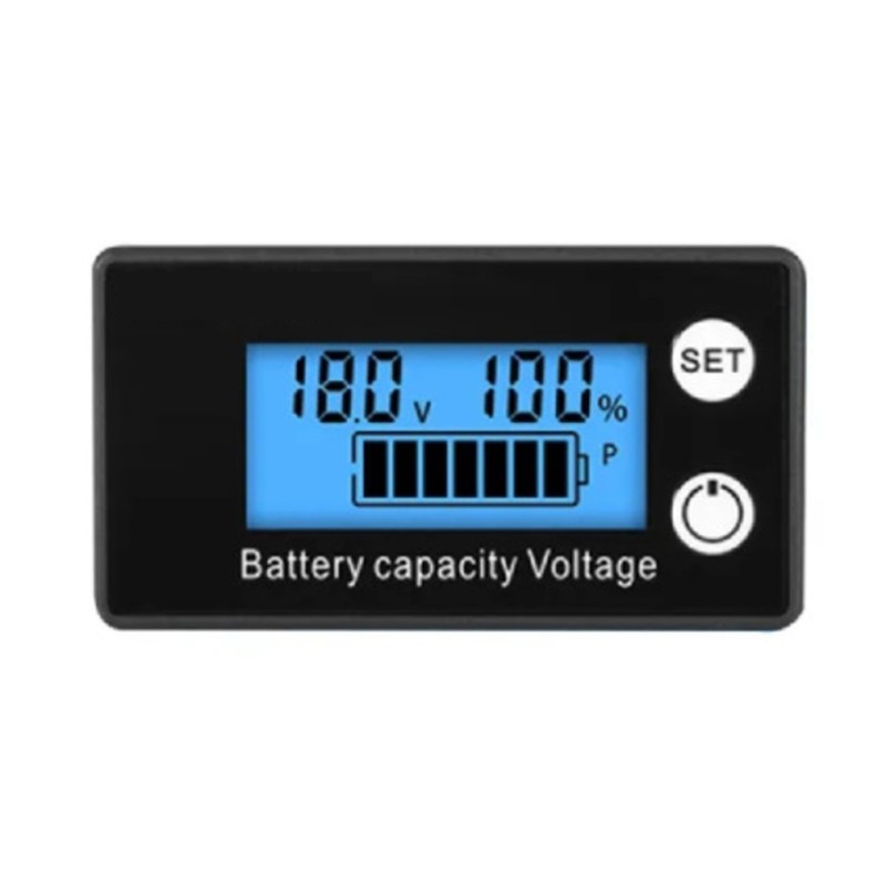 LCD Multifunction Monitor Display Digital Battery Capacity Voltage Meter Blue