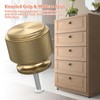 FURNIWARE 10 Pack Champagne Bronze Knurled Cabinet Knobs, 25mm Single