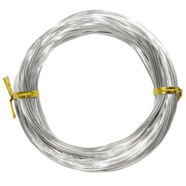 Aluminum Craft Wire,98.5ft/30m,18 Gauge 1mm Metal Wire Flexible Bendable Crafting Wire for Jewelry Making DIY Crafts Gardening Sculpting (Silver)