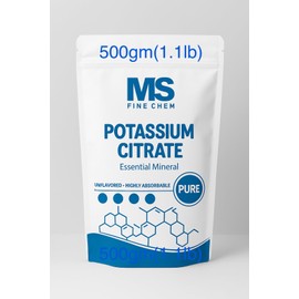 Potassium Citrate Powder – Essential Electrolyte Supplement for Hydration & Mineral Balance, Vegan Friendly, Supports Heart, Joint & Immune Health, 500 g