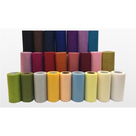 Whakano Glitter Tulle Fabric Rolls Tulle Ribbon 15 cm x 25 Yards, Mesh Ribbon Decorative Ribbon, Ribbon for DIY Crafts, Flower Gift Packaging, Table Decoration, Birthday, Wedding, Party Decoration,