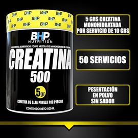 BHP NUTRITION- CREATINA ULTRA MONOHIDRATADA 500grs