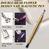 Plman Double-Head Cat Eye Nail Magnet Set, Nail Magnet Tool