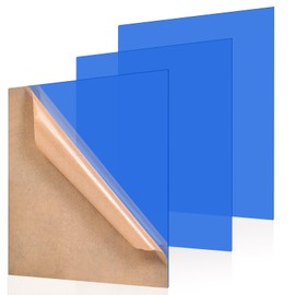 Frddiud 3 Blue Transparent Acrylic Sheets, 12 x 12 x 1/8 Inch Laser Cutting Sheets for DIY Projects, Crafts, Art Display, Signs