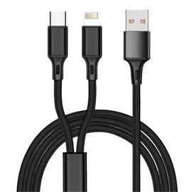 ONGAHON Dual Charging Line MFI Certified Multi-Function Charging Line 66W Max Fast Charging, Multi-Head Charging Line Compatible with All C Class Android Devices and All iOS Devices