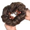 Rose bud Messy Bun Hair Pieces For Women Coffee Brown