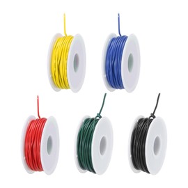 sourcing map 20AWG Wire 20 Gauge Electrical Wire, PVC 1007 Stranded Wire Hook Up Wire Tinned Copper Wire 50m(164ft) 5 Colors for DIY Wiring Applications