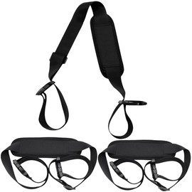 FKUMLUN 3 Pcs Carry Strap for Beach Chair,Adjustable Beach Chair Backpack Straps,Replacement Universal Folding Chair Carry Strap for Beaches Camping Backpacking Picnics Foldable Bikes Outdoor (Black)