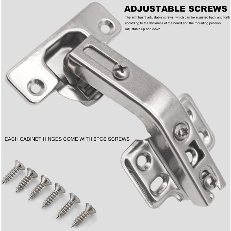 Cezmkio 135°Soft Closing Cabinet Hinges 2 Packs, Kitchen Cabinet Hinges,