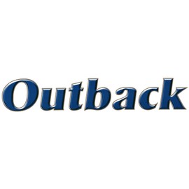 1 RV Trailer Keystone Outback Logo Decal GRAPHIC-942-5, Blue & Silverish Grey