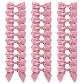 MORSUNBELA Pink Bows Small Decorative Wedding Gift Bows Bow for Communion Christmas Birthday Valentine's Day Party Favours Pack of 30, Dusky Pink