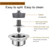 2Pcs 3-in-1 Kitchen Sink Drain Strainer and Stopper Combo -