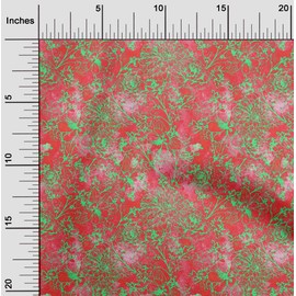 oneOone Polyester Lycra Magenta Fabric Batik Sewing Craft Projects Fabric Prints by Meter 56 Inch Wide