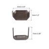 uxcell 50Pcs Brass Leather Staples, 8mm Two Prong Belt Loops
