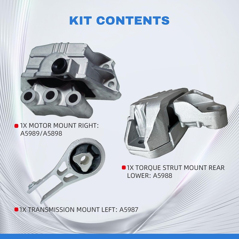 Rockplanet Rear Engine Mount & Transmission Mount Kit Compatible with