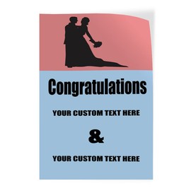 Custom Door Decals Vertical Vinyl Stickers Multiple Sizes Congratulations Custom Message Lifestyle Industrial Luggage & Bumper Stickers for Cars 5x7Inches