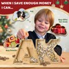 Bemaystar Letter-Piggy-Bank for Kids, Wooden Money-Box, Initial Letters Piggy-Banks for