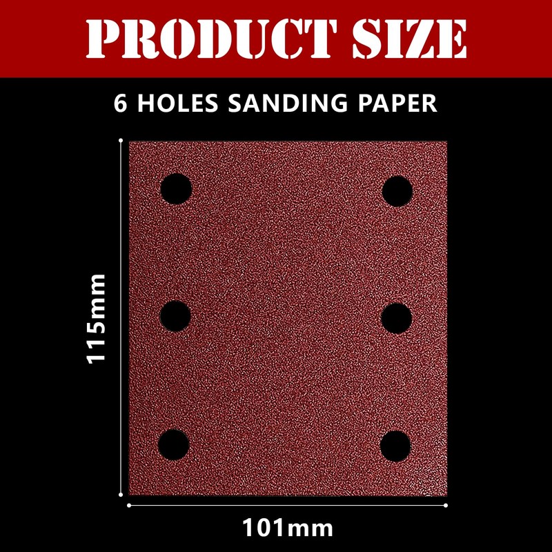 GEOGIEEW 90 pieces sandpaper Velcro disc kit, 240 grit, 6