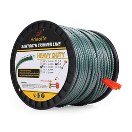 A Anleolife 3-Pound Heavy Duty Sawtooth 140-mil-by-328-ft Dual Core String Serrated Trimmer Line Spool for Walk Behind Wheeled Mowers with Built-in Line Cutter