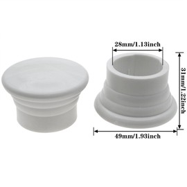 safycaby 4 Pack Window Curtain Rod Cap Curtain Rod End Trim Caps Curtain Pole End Plug Caps for 28mm / 1.13 Inch Diameter Curtain Rod（White）