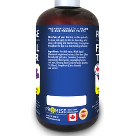 FACIAL TONER 360ml (12oz), Witch Hazel Extract and Aloe Vera Gel, Mild Lavender Scent, Made in Canada (Facial Toner, 360ml)