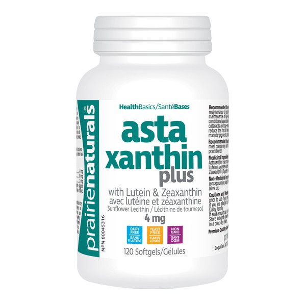 Prairie Naturals Astaxanthin Plus with Lutien and Zeaxanthin 120 Count