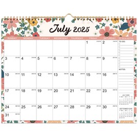 Calendar 2025-2026 Wall - Calendar 2025-2026, Jul. 2025 - Dec. 2026, 18 Monthly Wall Calendar with Thick Paper, Strong Twin-Wire Binding, Perfect for Planning - Floral