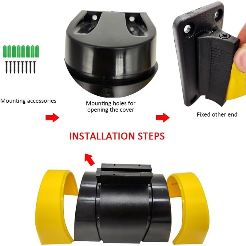 Wall Mount Queue Barrier Belt, Retractable Barrier, with ABS plastic