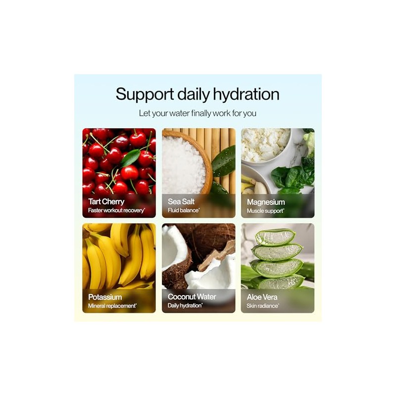 Feel Goods- Hydration Hero, 1000 mg de electrolitos en polvo,