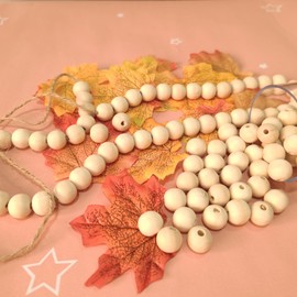 240PCS Natural Round Wooden Beads for Craft,Natual Wood Spacer Loose Beads for Home Party Festival Decoration (Natural Wood Color 16mm)