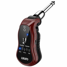 [Limited Time Deal] LEKATO Portable Bluetooth Guitar Amp, 5W/10W Mini Rechargeable Clean Distortion Gain Control Adjustable Electric Guitar Amplifier, Wireless Audio for Smartphone, USB Travel Indoor Practice, Music Lover Relax Beginner Gift:_Micro FX