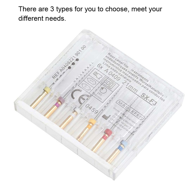 6Pcs Professional Dental Root Canal Niti File Endodontic Needles Dental