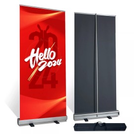 AD. Printing Materials Store 40"x80" Heavy-Duty Retractabel Banner Stand For Trade Shows, Parties, And Events