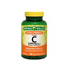 Spring Valley Ultra Strength Vitamin C Capsules Dietary Supplement 2000 mg 120Ct