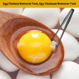 2Pcs Chalaza Removal Tool, Broken Shell, Ice, and Sugar Tongs - Multi-Purpose Kitchen Utensils for Yolk Separator, White Strainer, and Cooking Accessories
