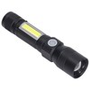 LED Flashlight Rechargeable Torch LED Pocket Flashlight with COB Light