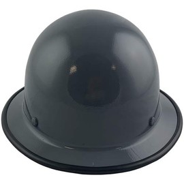 Texas America Safety Company SkullGuard Full Brim Hard Hat with Ratchet Suspension and Protective Edging - Gray
