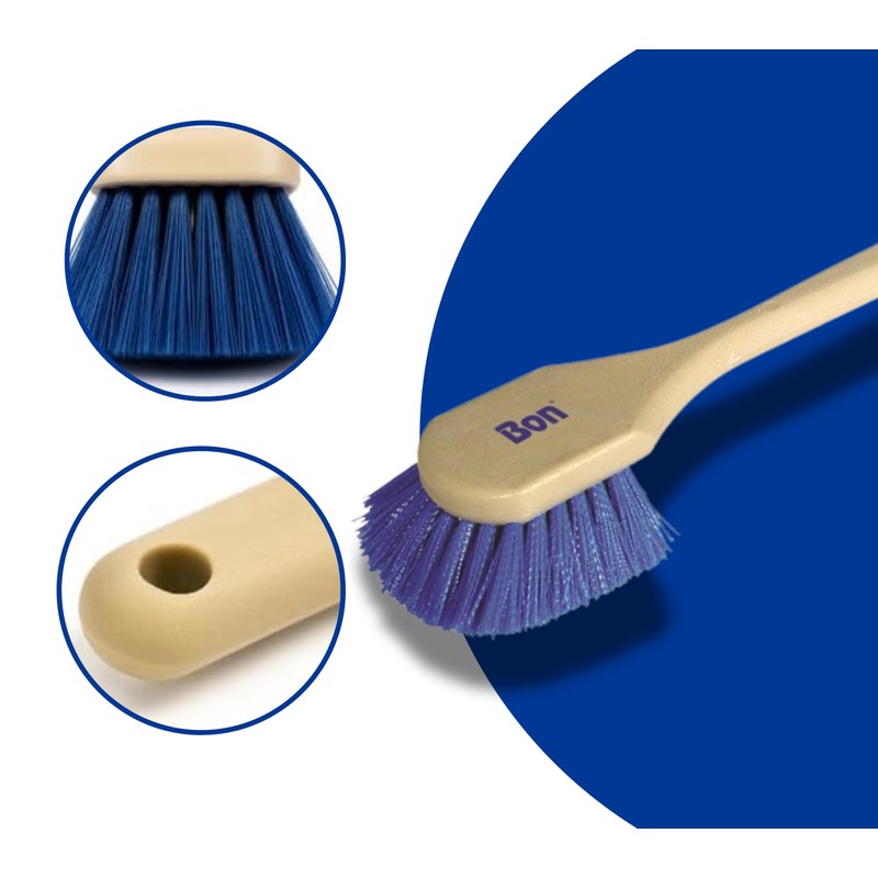 Bon Acid Proof Gong Brush Extra Stiff Plastic Bristles with