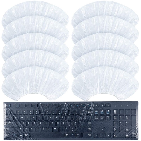 30 Pieces Universal Keyboard Protector Cover Wipeable 0.025mm Disposable Keyboard Cover Fully Covered Waterproof Anti-Dust Keyboard Cover for Desktop Keyboard Barrier for Schools, Office