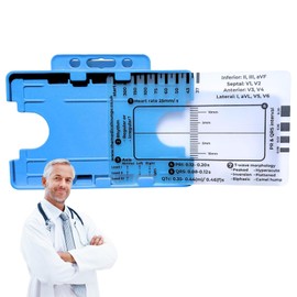 Ecg 7 Step Ruler, Ecg/Ekg 7 Step Ruler Card, Portable Ecg Ruler Plastic Ruler Measuring Tool, Provides Data Support, Wear-resistant and Durable, Suitable for Doctors, Medical Students, etc.