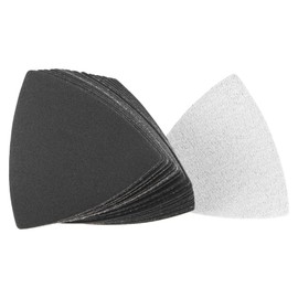 uxcell Triangular Sandpaper Hook and Loop Triangle Sanding Pad Fit 3-1/2" Oscillating Multi-Tool Silicon Carbide for Wet/Dry Use 240 Grit 30pcs