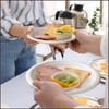 ATBEAMEN Strength Disposable Bagasse Sugarcane Plates - Eco-Friendly, Biodegradable and